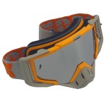 Ski, snowboard, motorcycling, cycling goggles, unisex, orange frame, silver lens, O11OSN